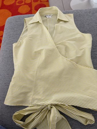 Loro Piana Striped Sleeveless Wrap Top - Size 46 - Perfect f