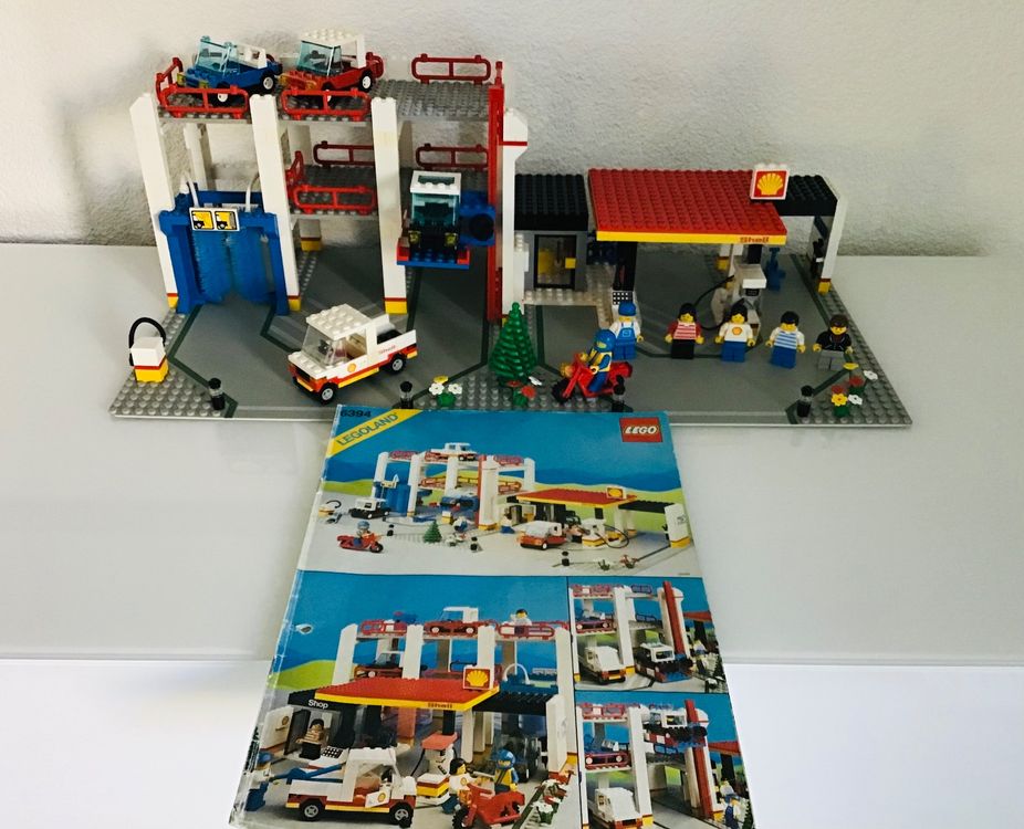 Lego 6394 Shell Tankstelle Waschanlage Waschstraße Parkhaus ...