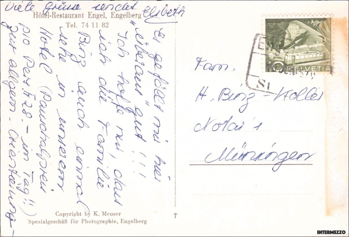 Ansichtskarten: Engelberg OW // Hotel Restaurant Engel // Sommer – Gebraucht aus Basel von intermezzo12 1