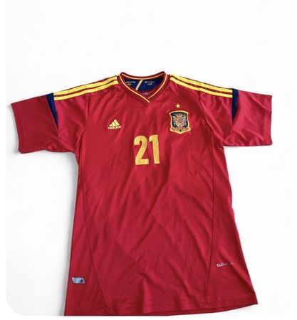 Spanien Trikot Adidas Silva 21 rot gebrauchter Zustand