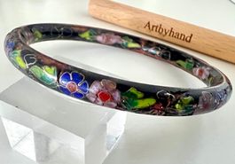 Antiker Cloisonné-Armreif – Blüten innen & aussen - Unikat