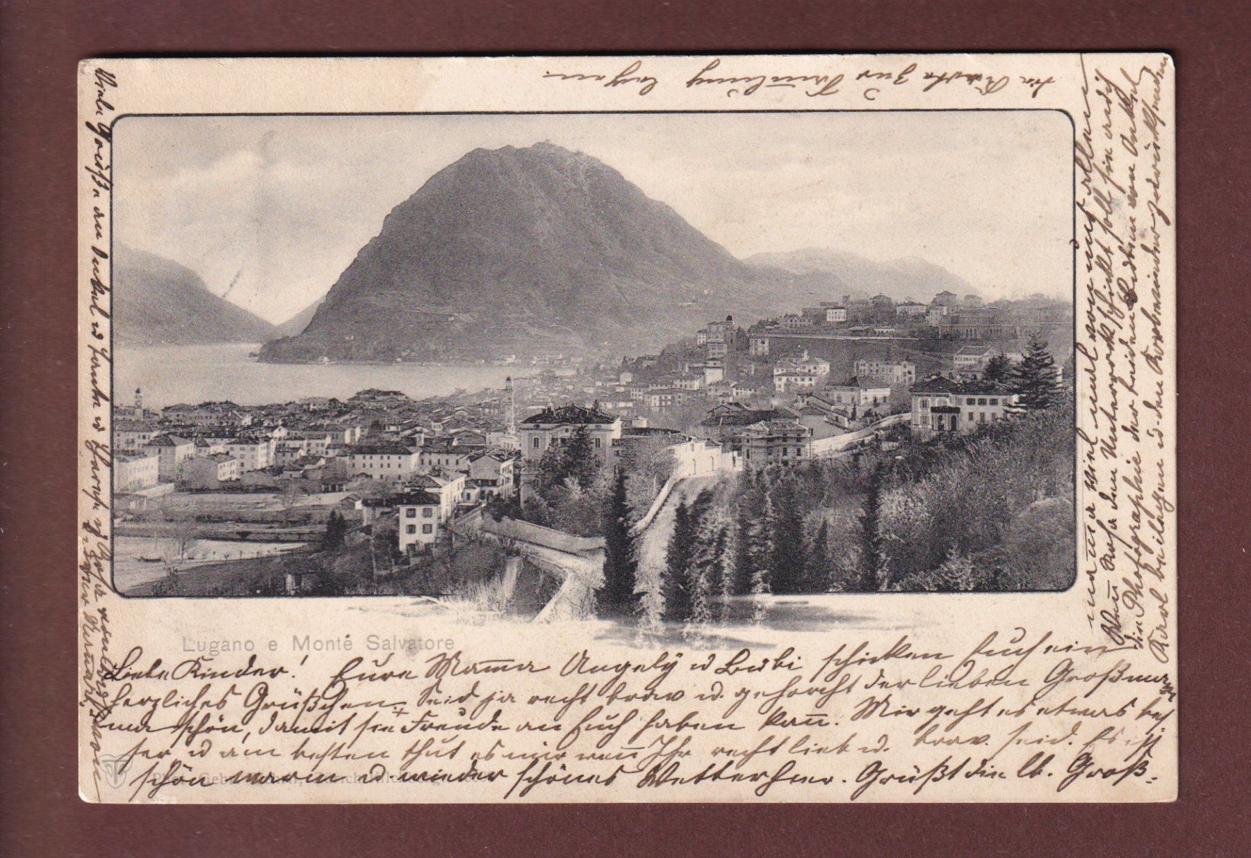 Cartoline postali: LUGANO - San Salvatore - 1900 – Usato da Pully venduto da nicecards