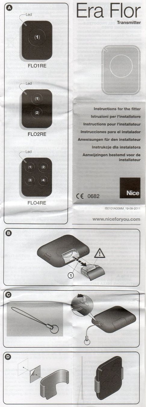 Télécommandes: Télécommande Nice Era-Flor – D'occasion à Misery par qualista63 1