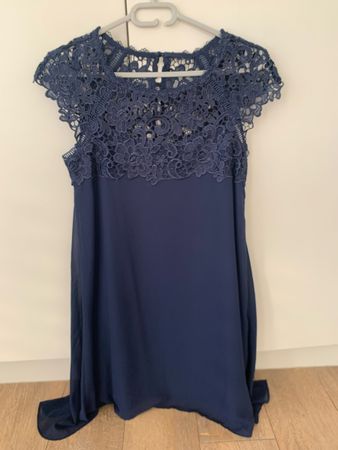 Monsoon UK 8 Navy Lace Dress - Chic & Stylish!