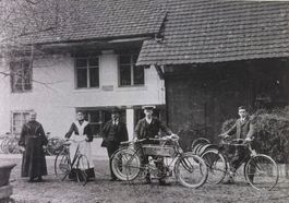 Originalfoto, altes Motorrad, Velomoped ? Velo