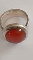Silberring mit grossem rotem Stein