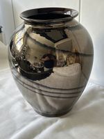 Wunderschöne Keramik Vase, braun/goldig/schwarz glänzend