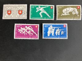 Schweiz 1950 Satz Pro Patria Brauchtum 1.Tagsstempel