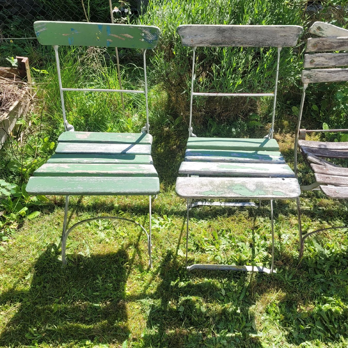 Sedie: 4 antike Klapp- Gartenstühle – Usato da Schönenwerd venduto da rosamanda 1