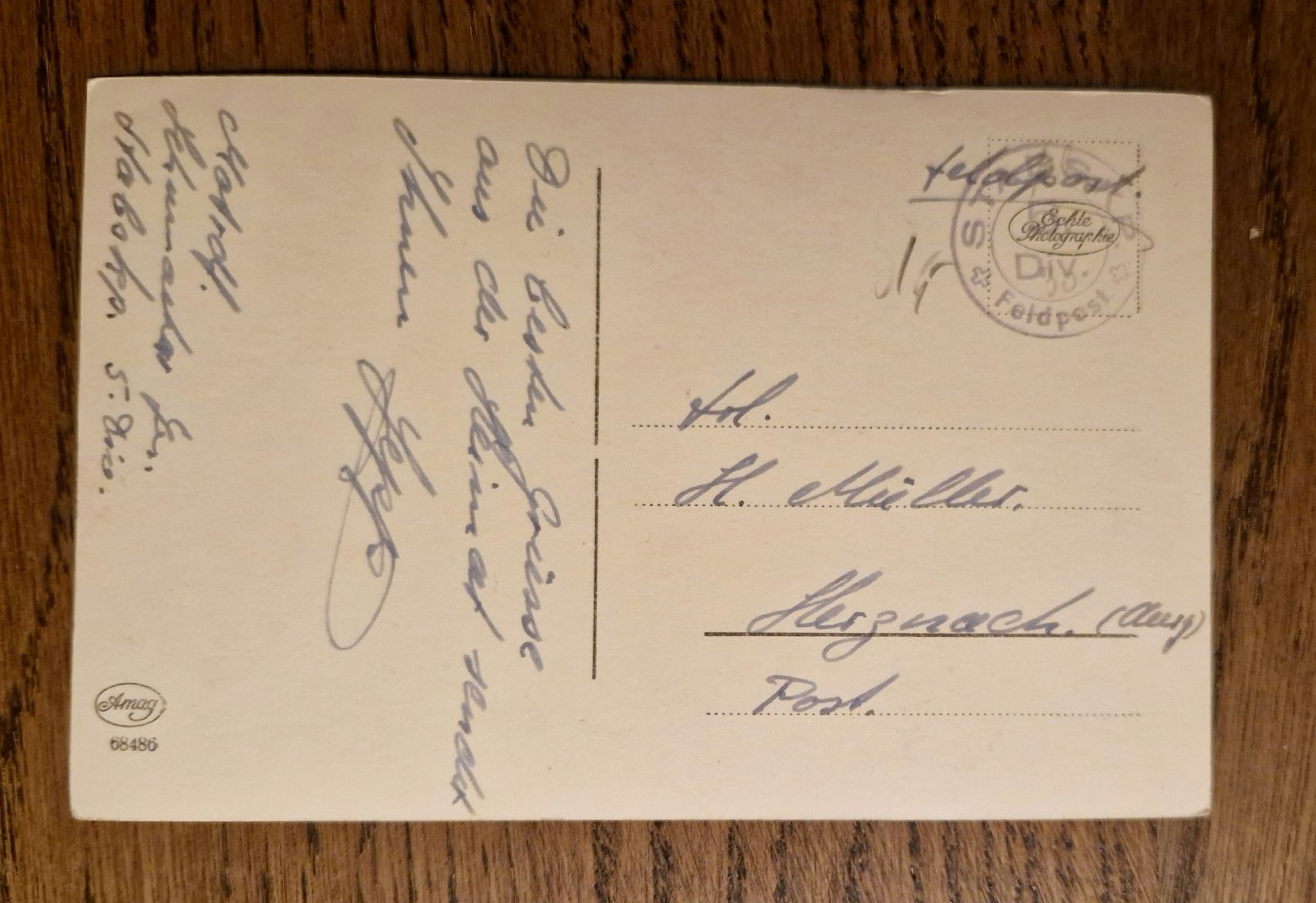 Cartoline postali: Liebeswerben, Paar am Fenster, Feldpost – Usato da Ebikon venduto da Donar50 1