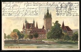 Litho Zürich, Blick zum Landesmuseum