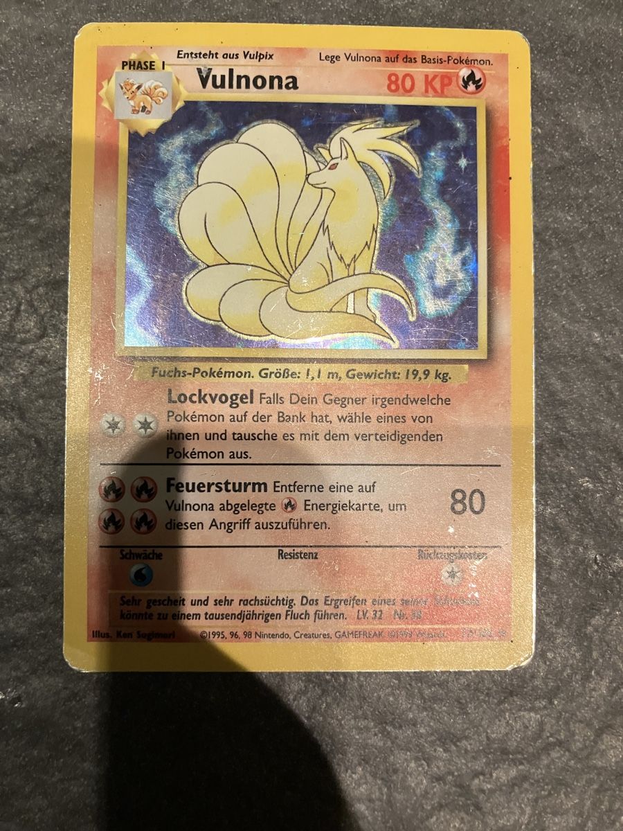 Pokémon Carte collezionabili: Pokemon Vulnona Holo, Base Set – Nuovo (secondo la descrizione) da Lyss venduto da Sandera20