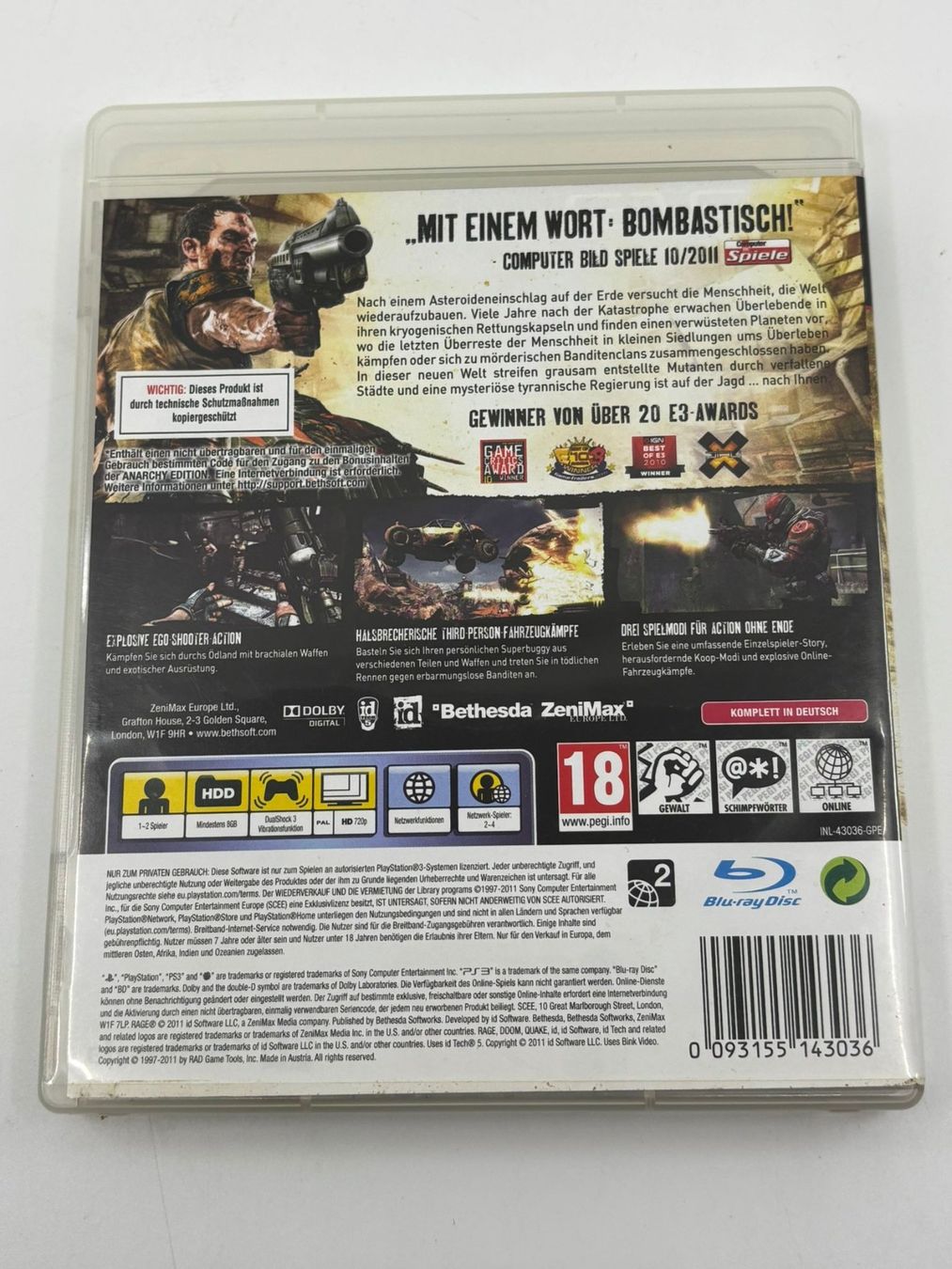 Spiele: Rage (PS3) – Gebraucht aus Herisau von Seyashop1 2