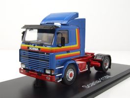 Scania 113 M LKW Zugmaschine 1988-1995 blau /rot/ Decor 1:43