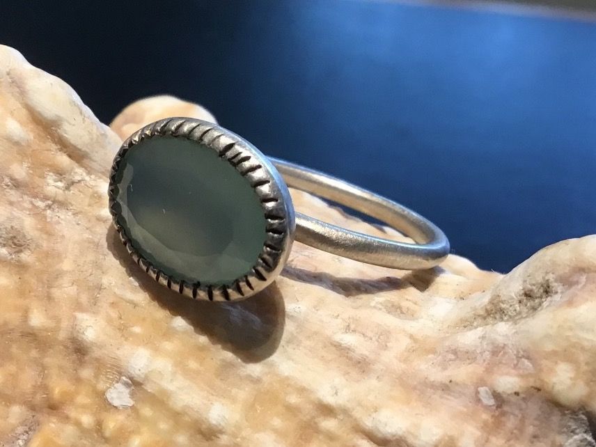 Bagues: Hübscher Silber Ring mit Chalzedonit Gr. 58 – Neuf (Voir description) à Allschwil par rah_8bfj 4