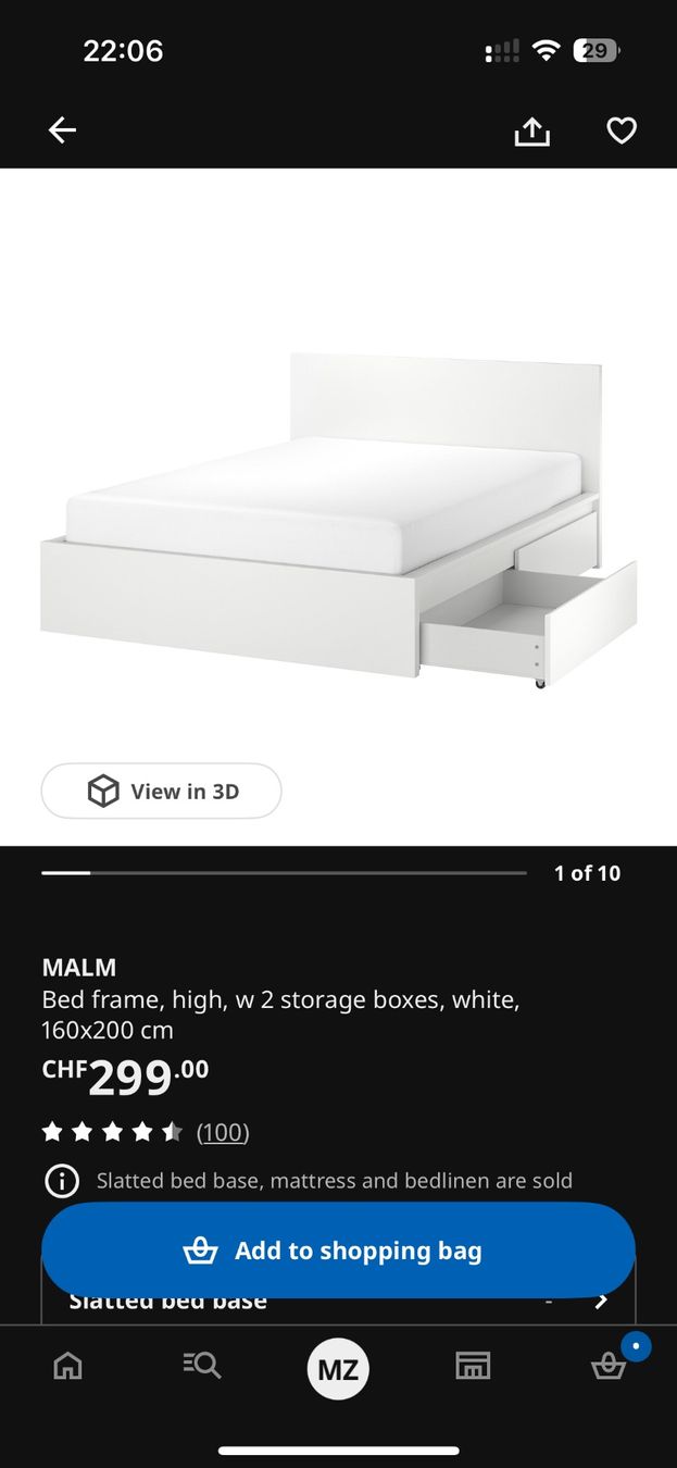 Ikea Letti: Stylish Double Bed with Storage – Usato da Basel venduto da mai_hw2r 1