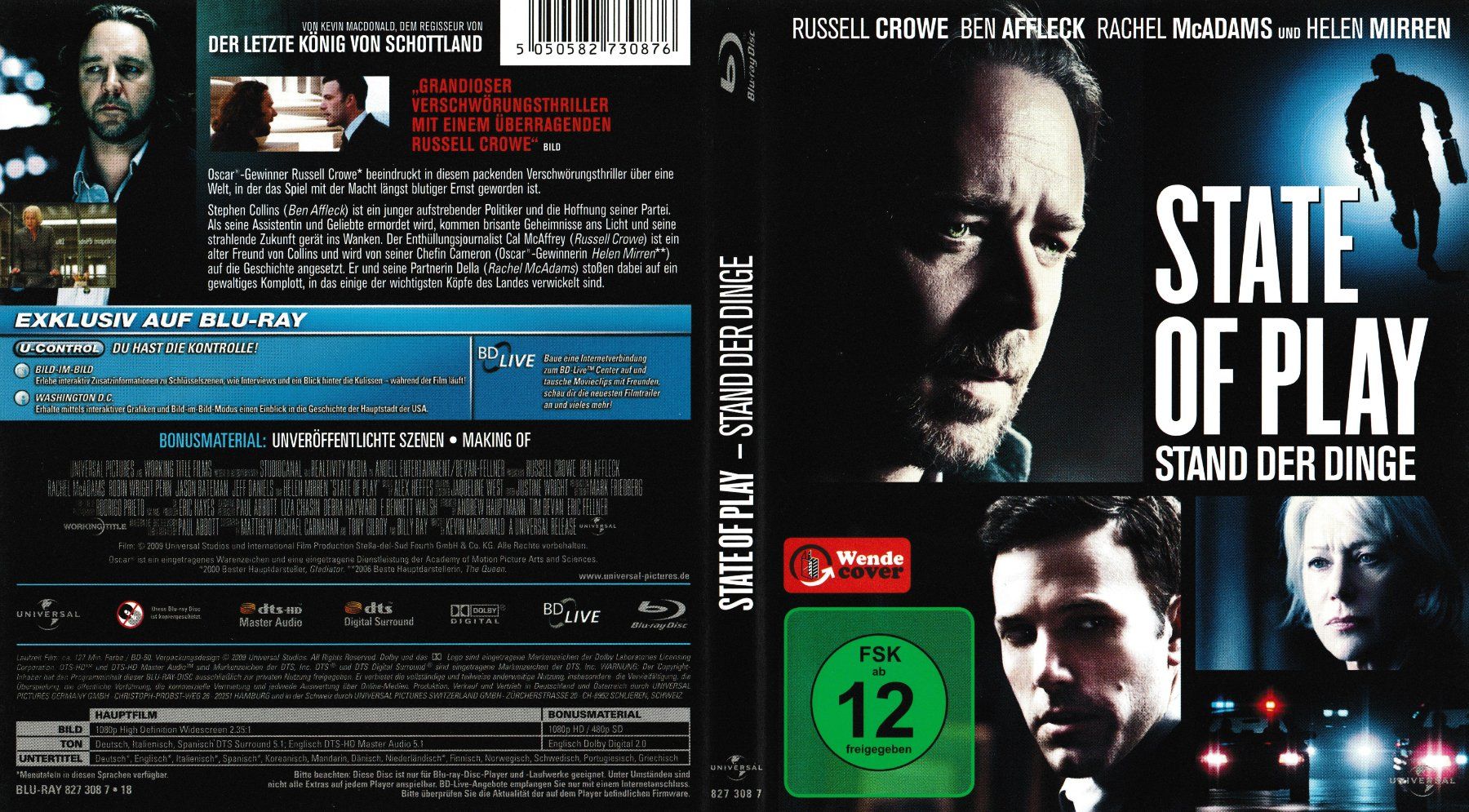 Tutti i DVDs: Blu-Ray - State of Play: Stand der Dinge – Usato da Langnau am Albis venduto da MediaRescuerKeLoX