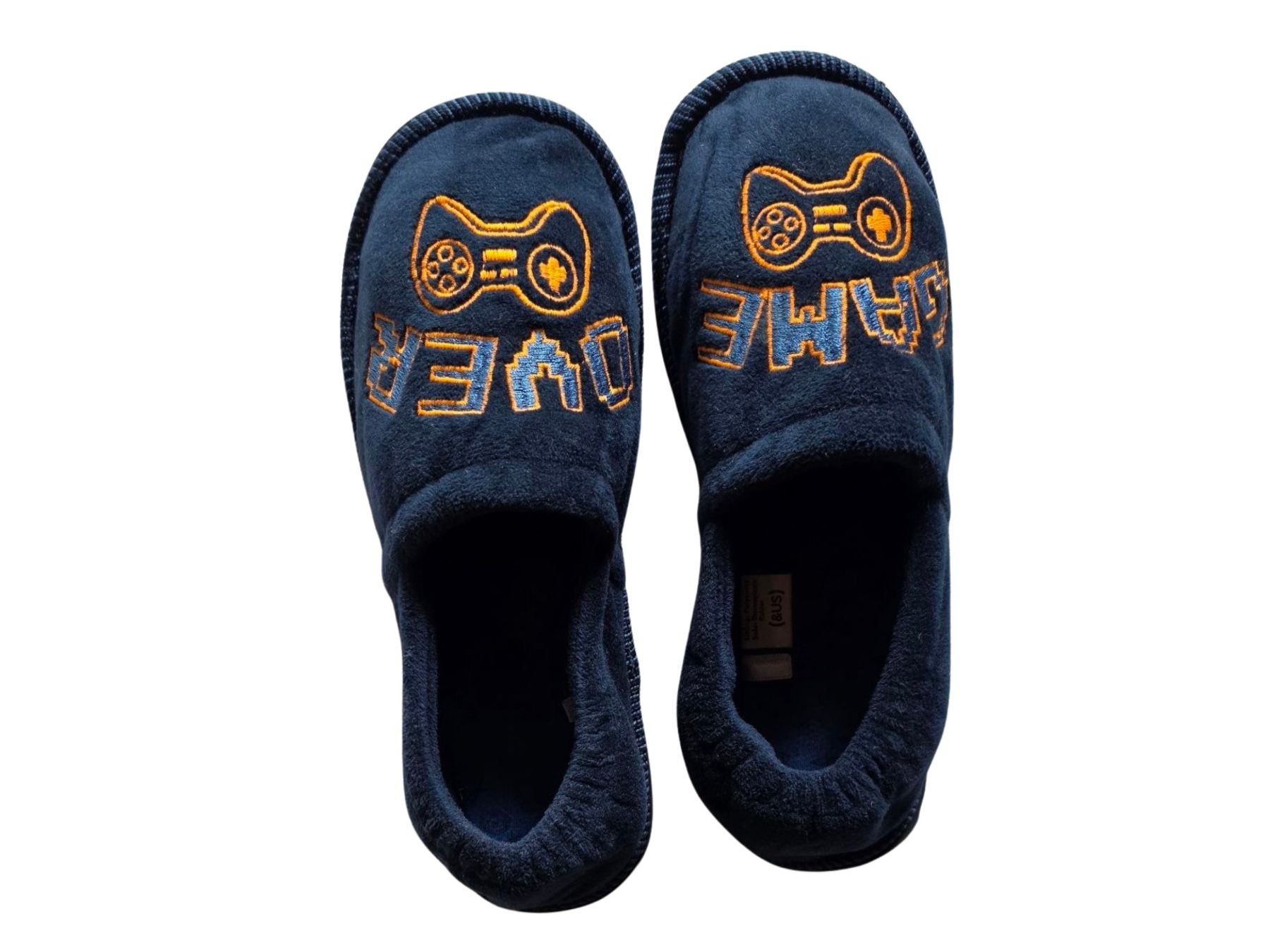 Scarpe per ragazzi: Kinder Pantoffeln Dunkelblau Grösse 38 "Game Over" – Usato da Meiringen venduto da Sell-My-Things 2