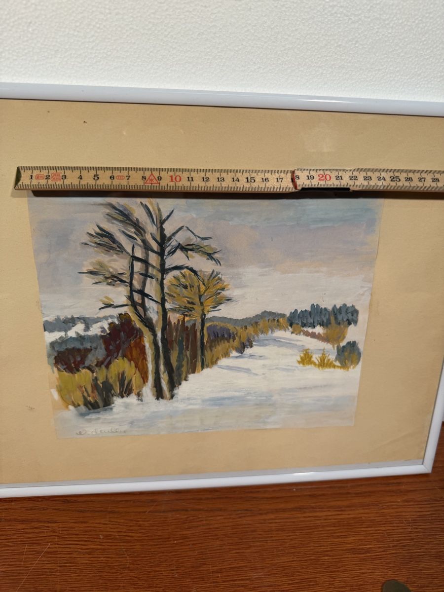 Tableaux: Original Framed Winter Landscape Painting - Signed – D'occasion à Lausanne par artnouveau05 6