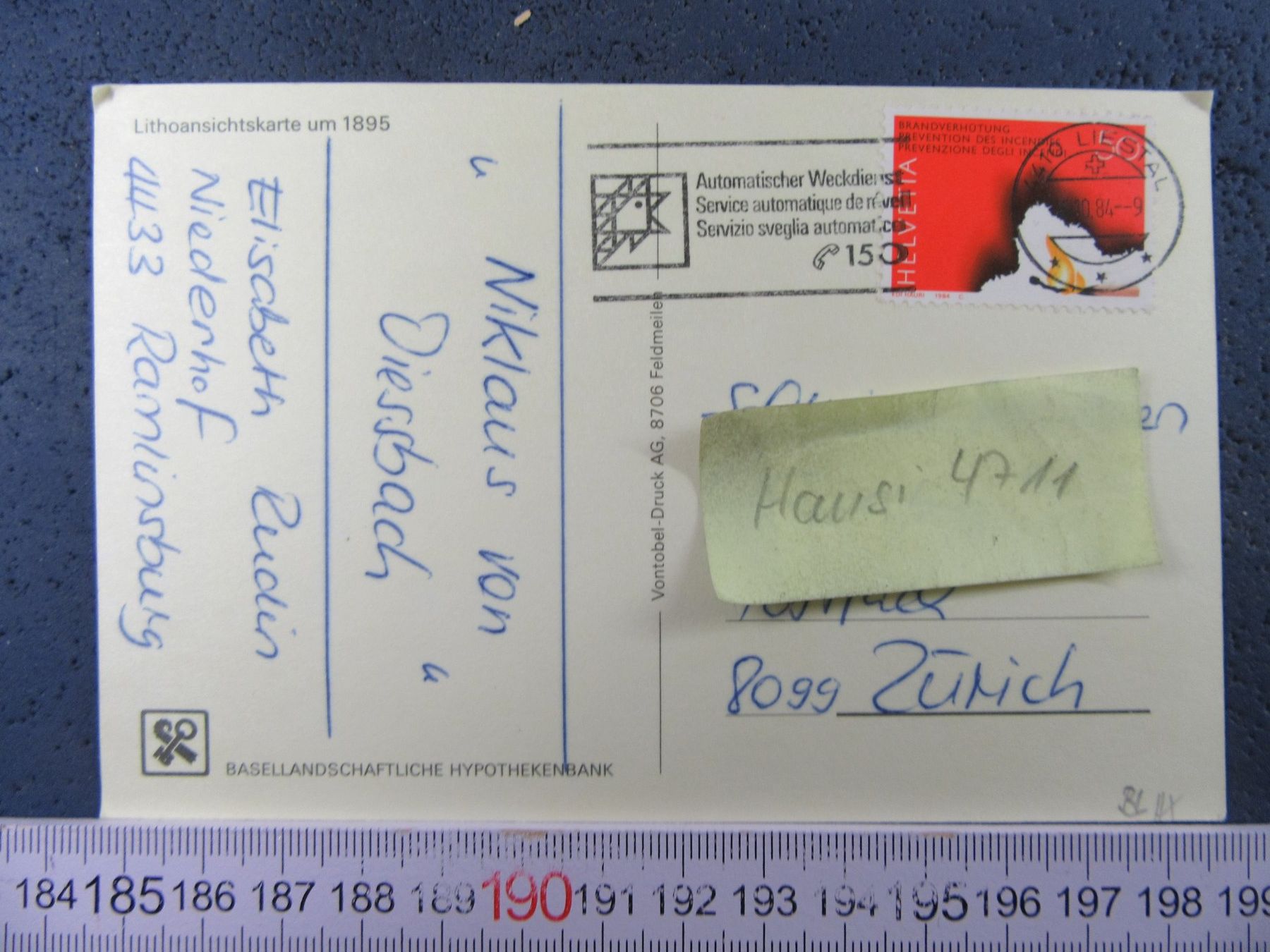 Cartoline postali: OBERWIL BL 4BILD-LITHO-REPRO – Usato da Ettingen venduto da Hausi4711 1