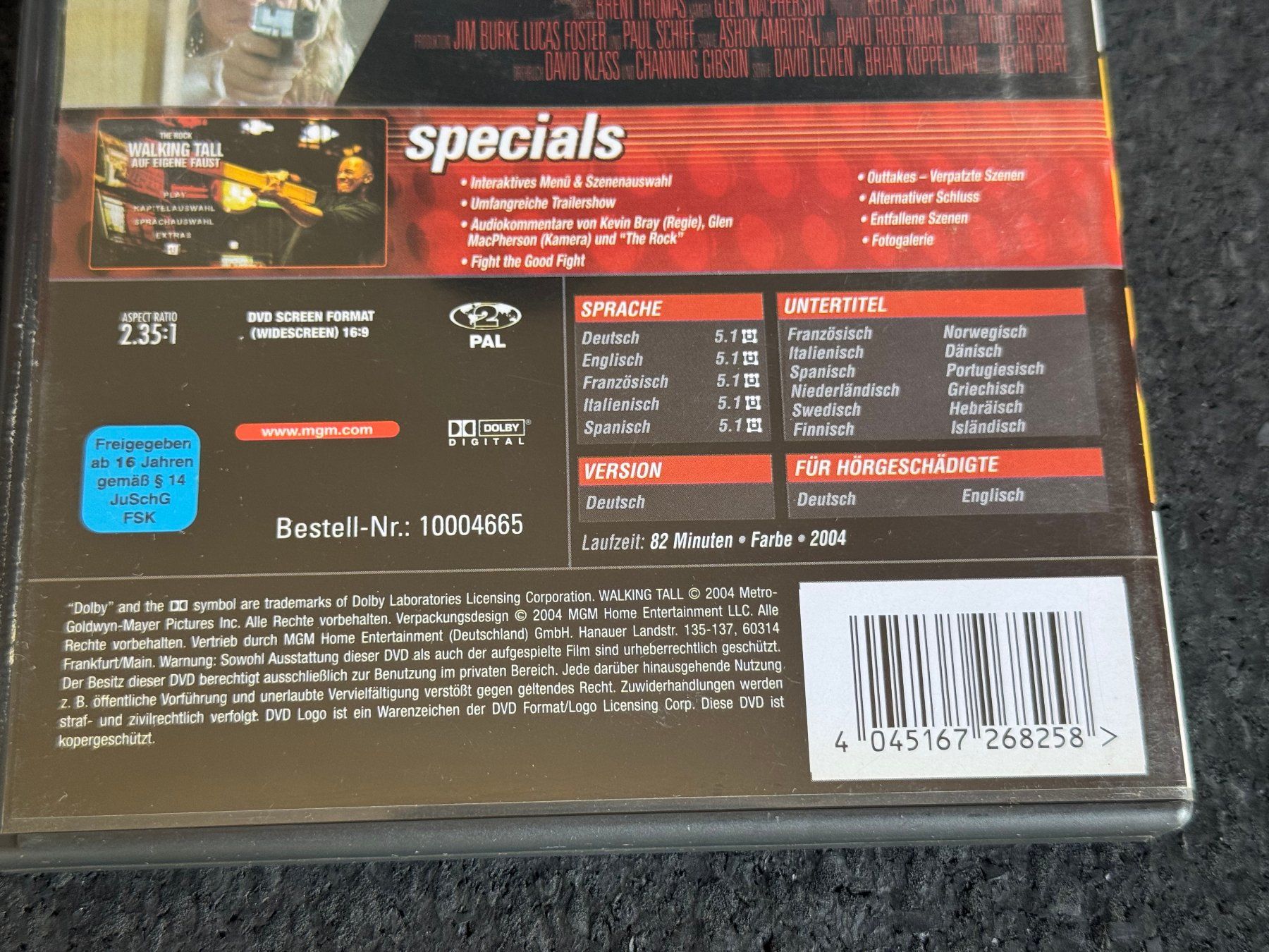 Tutti i DVDs: The Rock Walking Tall "auf eigene Faust" DVD DE/EN/FR/IT/SP – Usato da Fribourg venduto da tschjoly 3