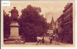 St. Gallen - Marktplatz m. Vadiandenkmal - animee