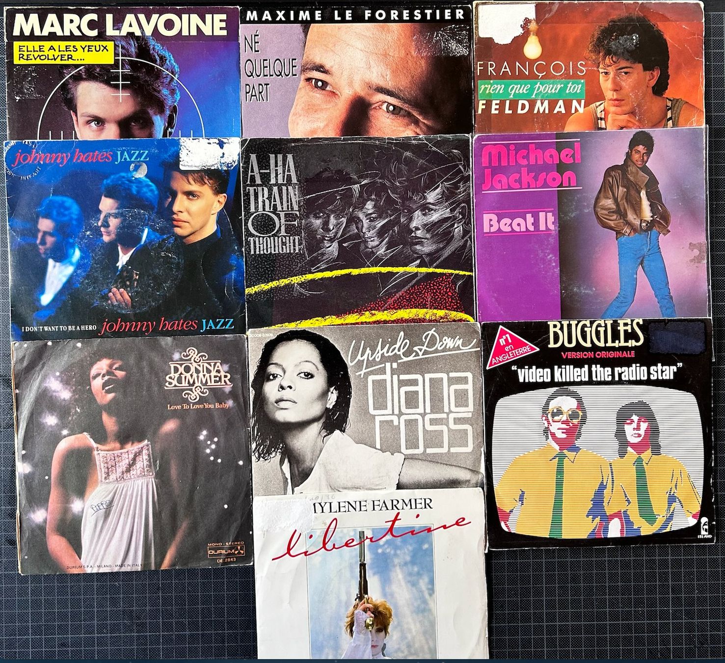 Dischi in vinile: Michael Jackson + 09 vinyles version 45 tours ! – Usato da Fleurier venduto da dyneau