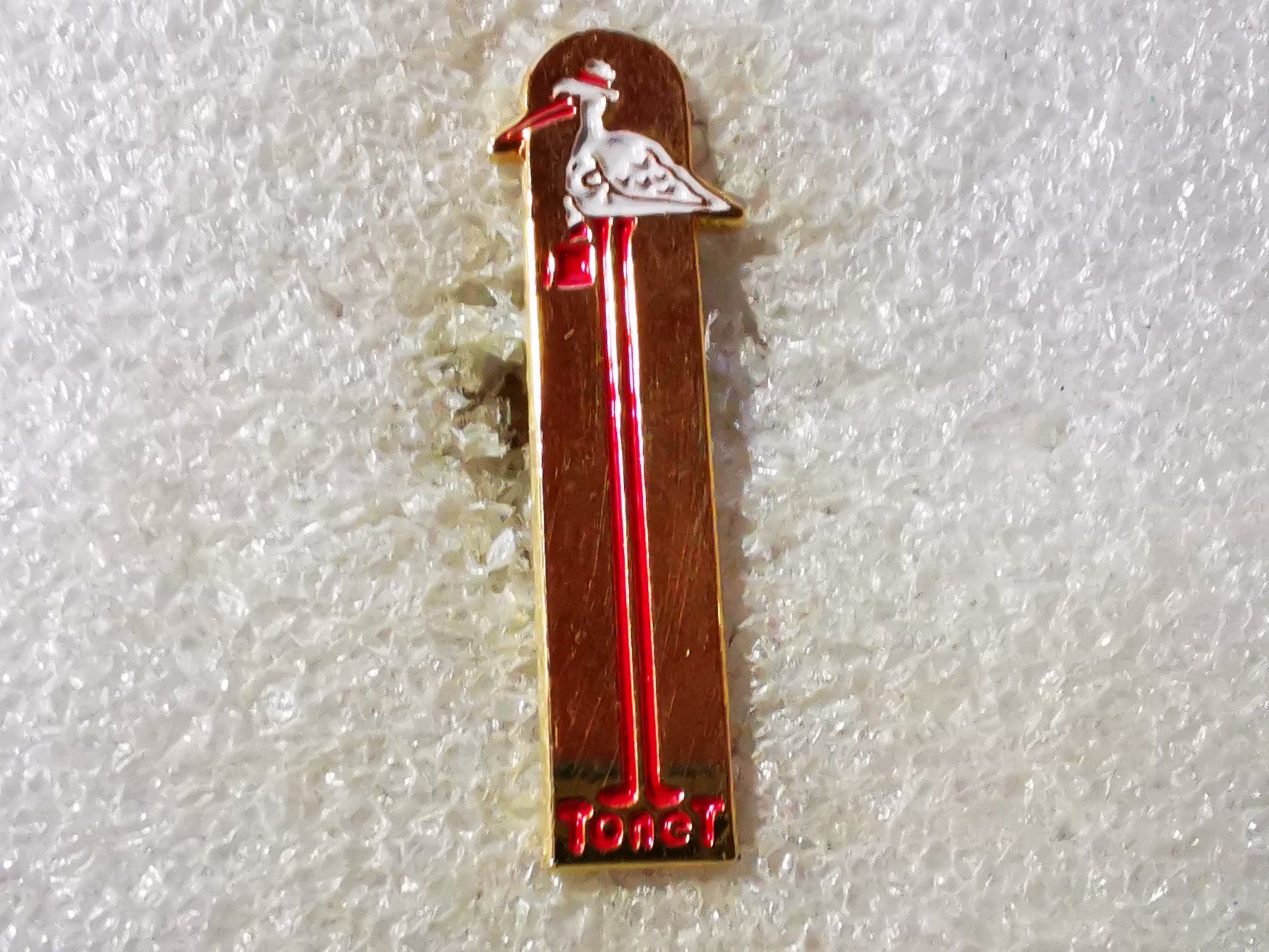 Plaketten & Abzeichen: Ansteckpin 193: Storch – Gebraucht aus Oppligen von Pin-Fall-Shop