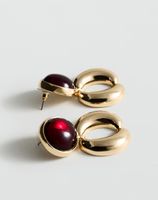 🤩MANGO NEUE KOLLEKTION OHRRINGE GOLD-ROT NEU