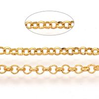 1m Kette  Jasseron 2.5x0.7mm vergoldet