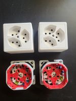 2er Set AP-Steckdosen 3xT13 Feller Snapfix