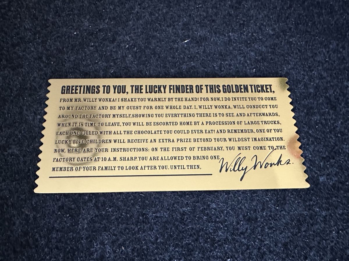 Tickets: Willy Wonka Golden Ticket – Neu und originalverpackt aus Thun von tulu_1995 1