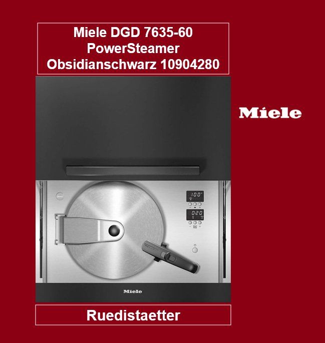 Miele Forni: Miele DGD 7635-60 PowerSteamer Obsidianschwarz – Nuovo (secondo la descrizione) da rudolfstetten venduto da Ruedistaetter
