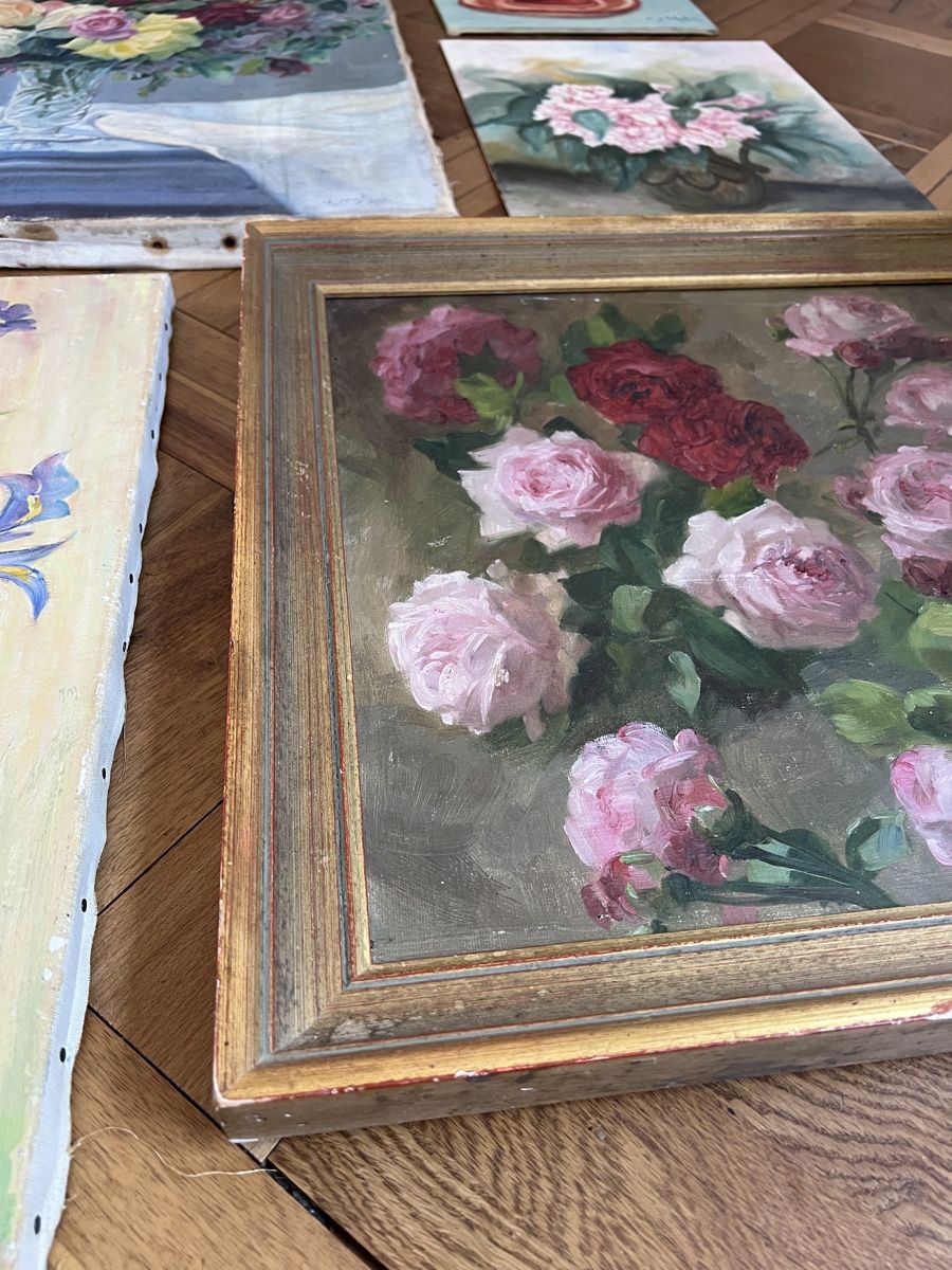 Dipinti: Ölbilder Blume Blumenstraus  – Usato da Sirnach venduto da dasrosahaus 2