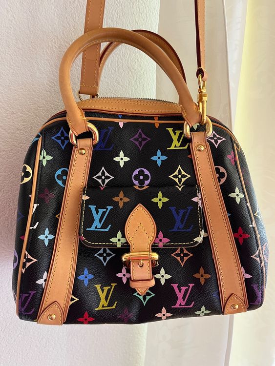 Handtasche Louis Vuitton Riemen Gebraucht Damier Azur Speedy Mit