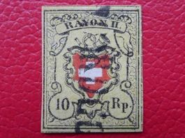 16II (Rayon III) mit rarem STAB-Stempel: ROGGWIL (BE)