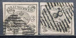 Braunschweig Mi-Nr.8 a/b gestempelt Geprüft  330 Fr