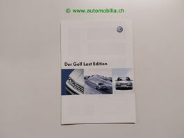 VW Golf IV Last Edition 2003/09 Prospekt deutsch