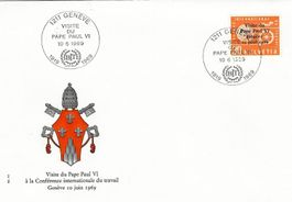 BIT Papstbesuch 1969 FDC unter Postpreis