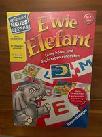 E wie Elefant Buchstaben Spiel