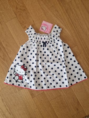 Robe d'été Hello Kitty à pois - Taille 80 Neuf !