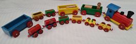 Holz Eisenbahn bunt, Kinderspielzeug, Sammlerstück, Vintage!
