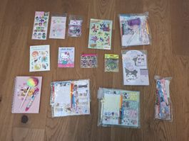 Grosses Papetrieset: Kuromi, Stifte, Kleber, Notizblock