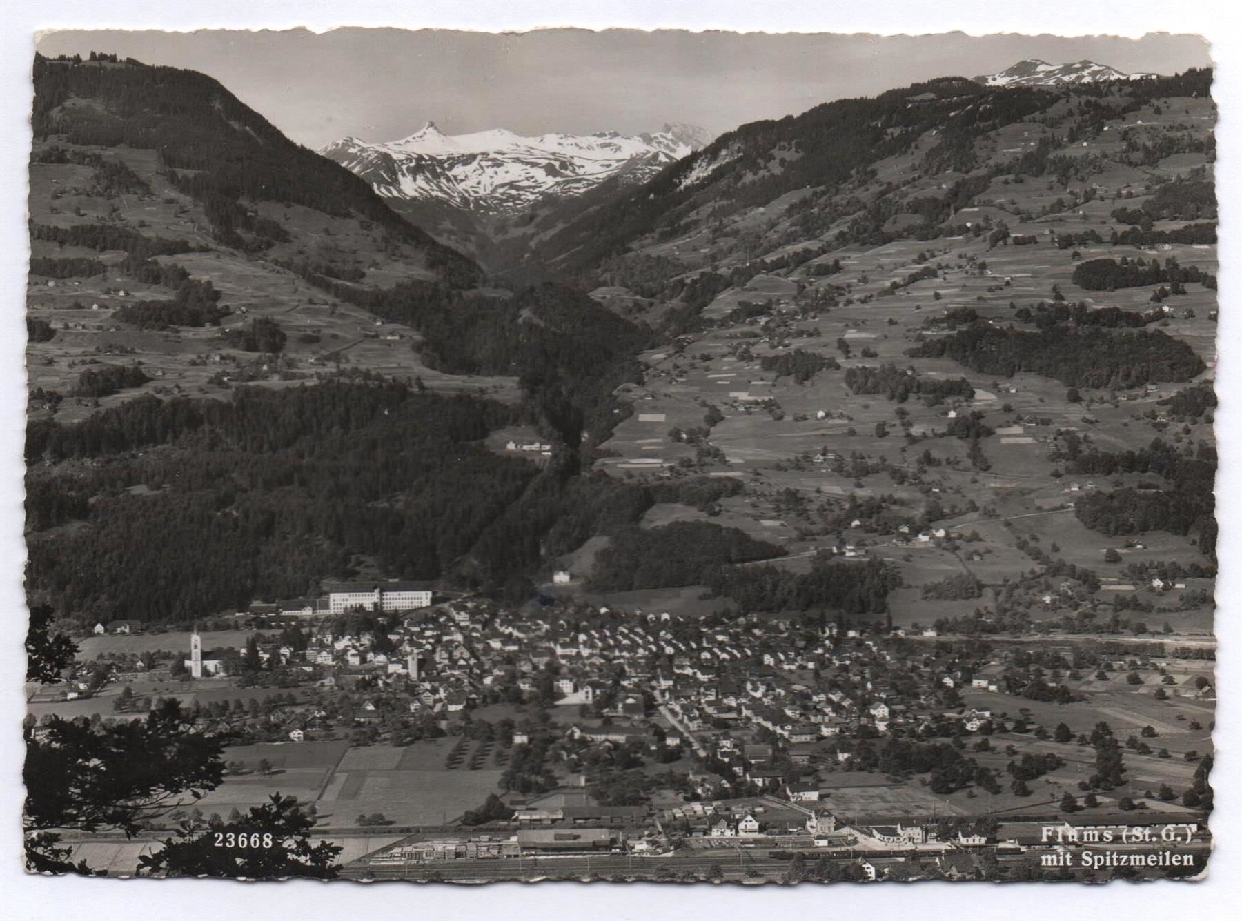 Cartoline postali: FLUMS mit Spitzmeilen – Usato da Jona venduto da philajona