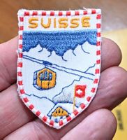 VINTAGE Badge SUISSE - ST. GALLER STICKEREI gold KLEIN