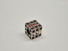 Silber Charm Zauberwürfel drehbar +Garantie