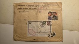 1922 Drucksache nach Zürich Einschreiben Retour