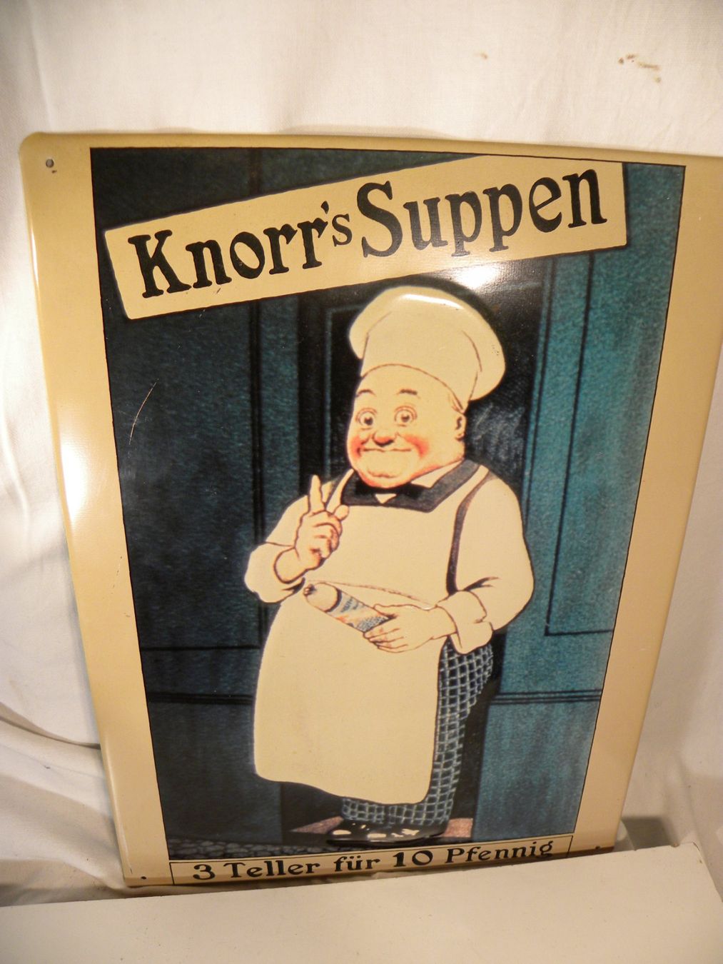Knorr Insegne: Werbeschild Knorr's Suppen – Usato da Reinach venduto da Cargill 1