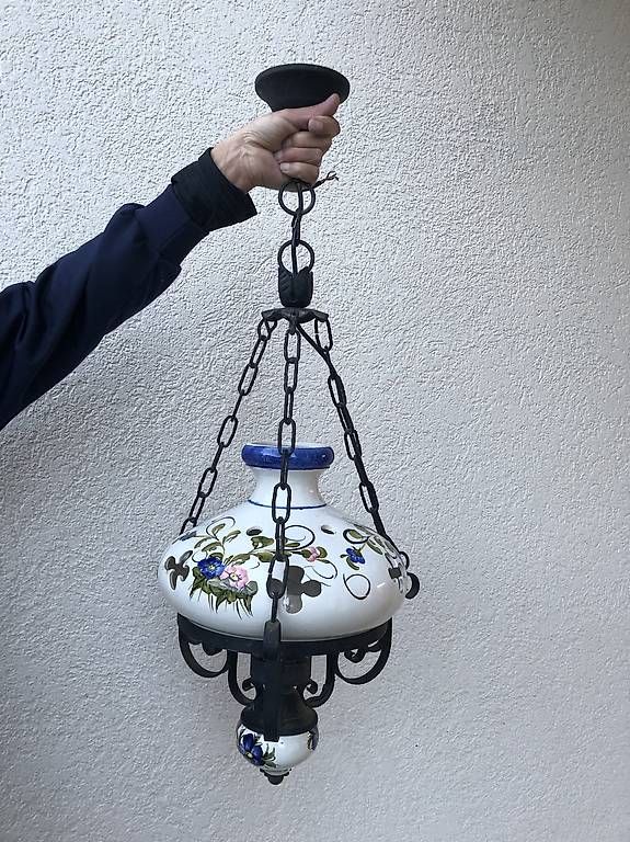 Lampade: Schmiedeeisen Lampe – Usato da Hägglingen venduto da kwe_2yhp 1