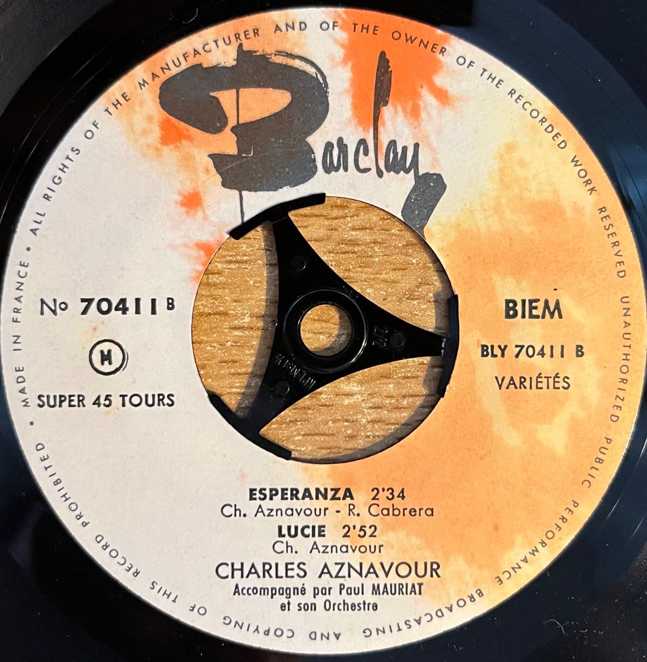 Schallplatten: CHARLES AZNAVOUR - J'AI TORT – Gebraucht aus Bussigny von vinyl-pas-cher 3